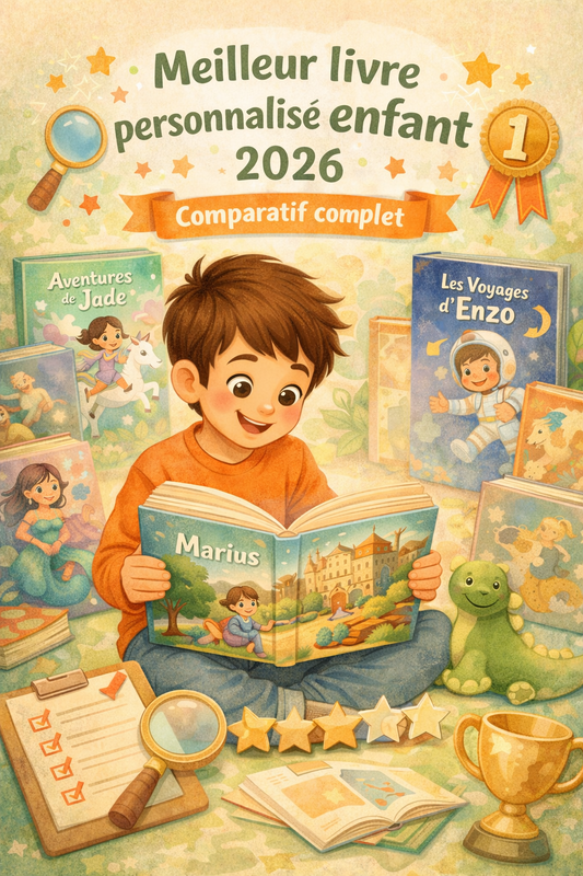 Comparatif meilleur livre personnalisé enfant 2026 - Mon Petit Conte vs Wonderbly Plume Malice Librio