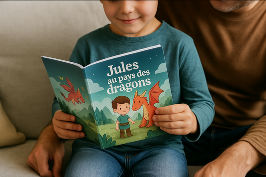 Livre personnalisé pour enfant 2 à 6 ans - histoire de dragon, imprimé en France