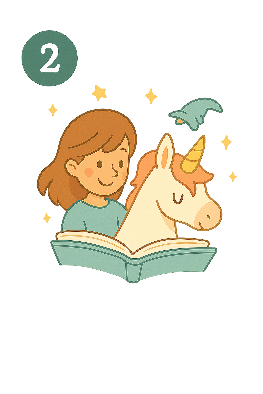 livre personnalisé fille enfant et licorne